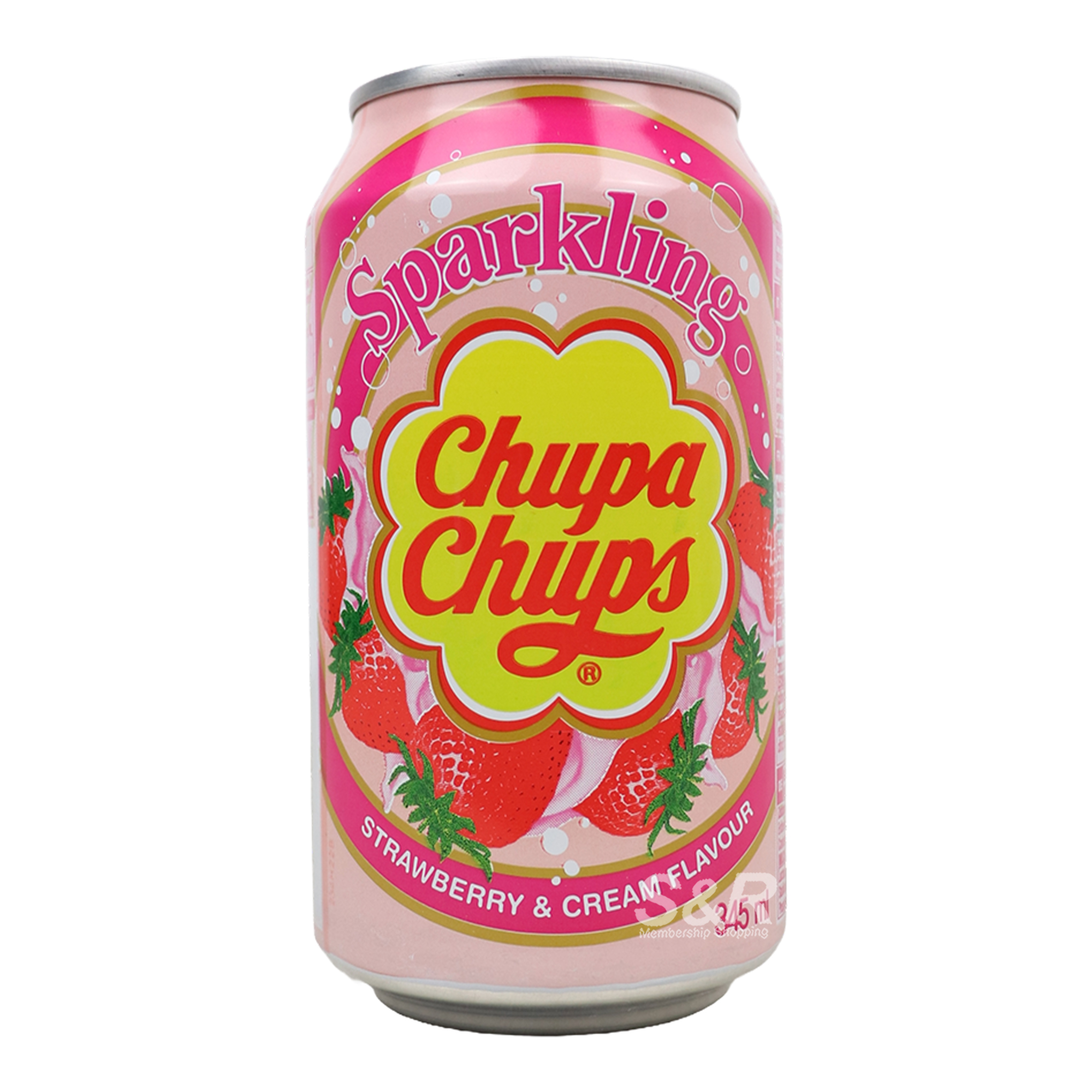 Chupa Chups Sparkling Strawberry Soda 345ml Chupa Chups Sparkling Strawberry Soda 345ml